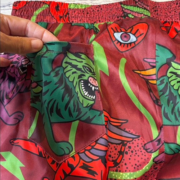 Dressed in Lala NWOT Wild Whimsey Satin Pant (pant only) - Picture 6 of 12